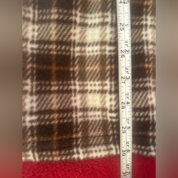 Men’s Croft&Barrow Flannel Shirt Size LG Plaid Brown Tan Long Sleeve Pockets EUC - Picture 9 of 12